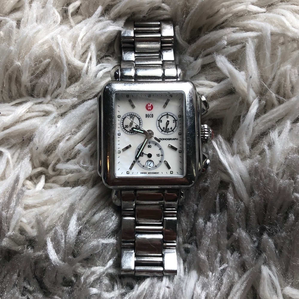 Michele Deco Stainless Steel Watch